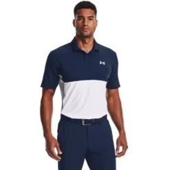 Under Armour Performance Blocked Golf Polo Shirt 1370109 -FootJ Golf Shop Armour Performance Blocked Golf Polo Shirt 1