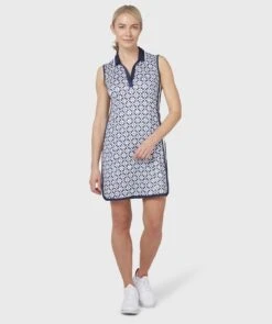 Callaway Ladies Geo Printed S/L Golf Polo Dress CGDKC014 5 Callaway Ladies Geo Printed S/L Golf Polo Dress CGDKC014 -FootJ Golf Shop CGDKC014 410 01 scaled 1