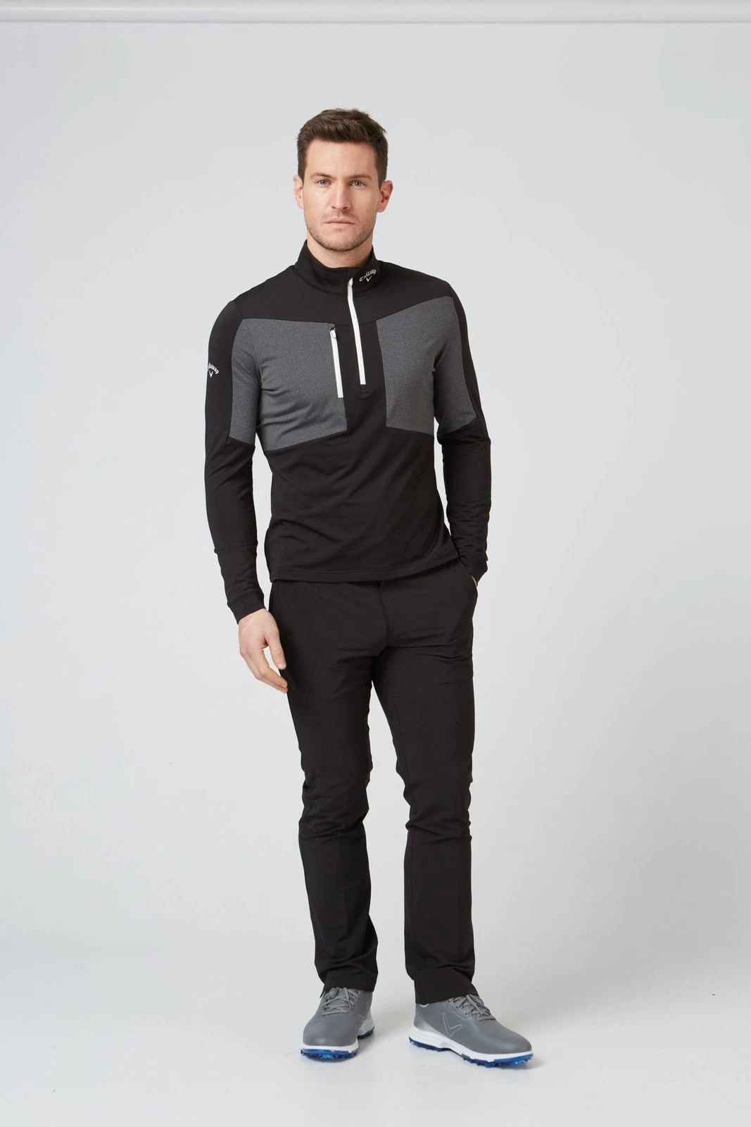 Callaway Aquapel Mixed Media 1/2 Zip Golf Sweater CGKFC004 - Image 3