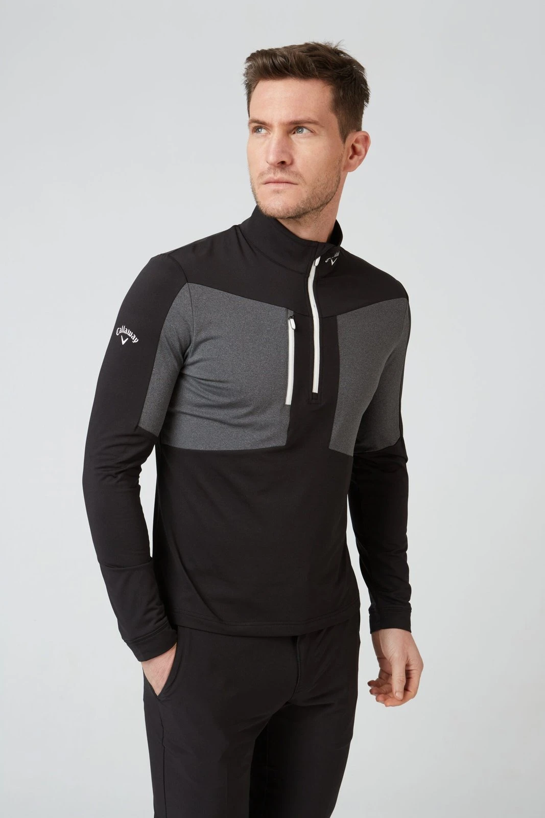 Callaway Aquapel Mixed Media 1/2 Zip Golf Sweater CGKFC004 - Image 4