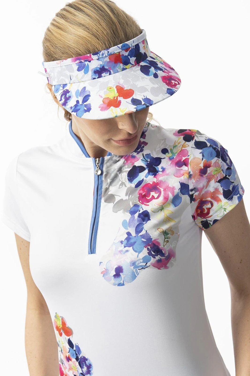 Daily Sports Ladies Mira Floral Print Golf Polo Shirt 343/121 2 Daily Sports Ladies Mira Floral Print Golf Polo Shirt 343/121 - Image 2