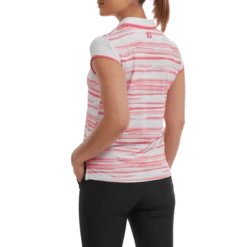 FootJoy Ladies Cap Sleeve Colour Block Lisle Golf Polo Shirt 88466 -FootJ Golf Shop FJ 88466 03