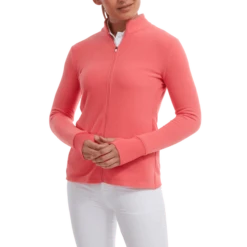 FootJoy Ladies Full Zip Fleece Golf Mid Layer 88468 -FootJ Golf Shop FJ 88468 02