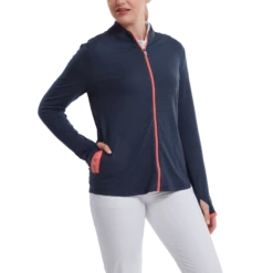 FootJoy Ladies Tonal Stripe Golf Mid Layer 88472 9 FootJoy Ladies Tonal Stripe Golf Mid Layer 88472 -FootJ Golf Shop FJ 88472 02