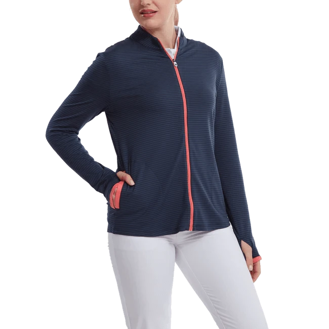 FootJoy Ladies Tonal Stripe Golf Mid Layer 88472 5 FootJoy Ladies Tonal Stripe Golf Mid Layer 88472 - Image 5