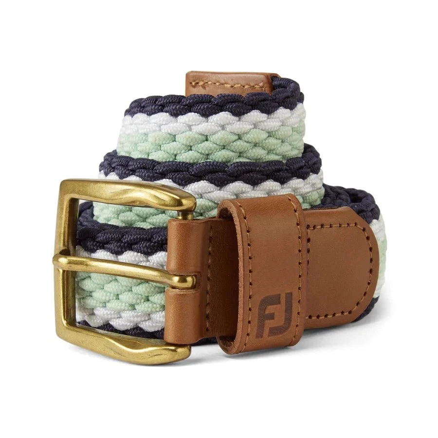 FootJoy Solid Striped Braided Golf Belt 69484 1 FootJoy Solid Striped Braided Golf Belt 69484