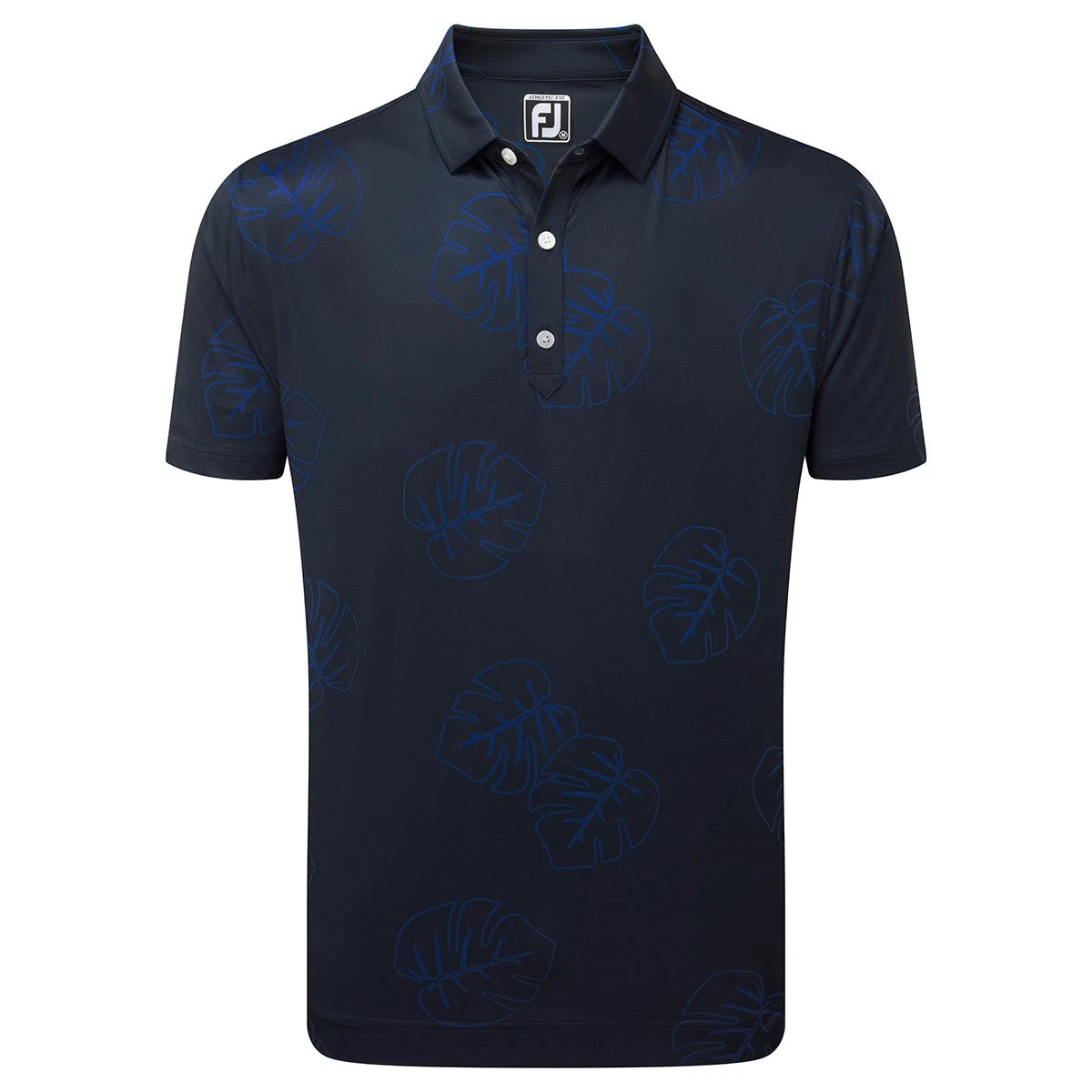 Footjoy Jungle Leaf Print Golf Polo Shirt 88786 1 Footjoy Jungle Leaf Print Golf Polo Shirt 88786