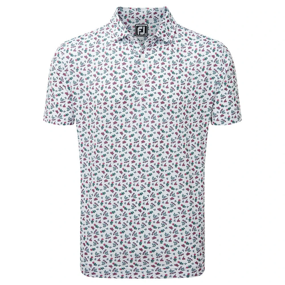 Footjoy Mini Print Floral Golf Shirt 88784 1 Footjoy Mini Print Floral Golf Shirt 88784
