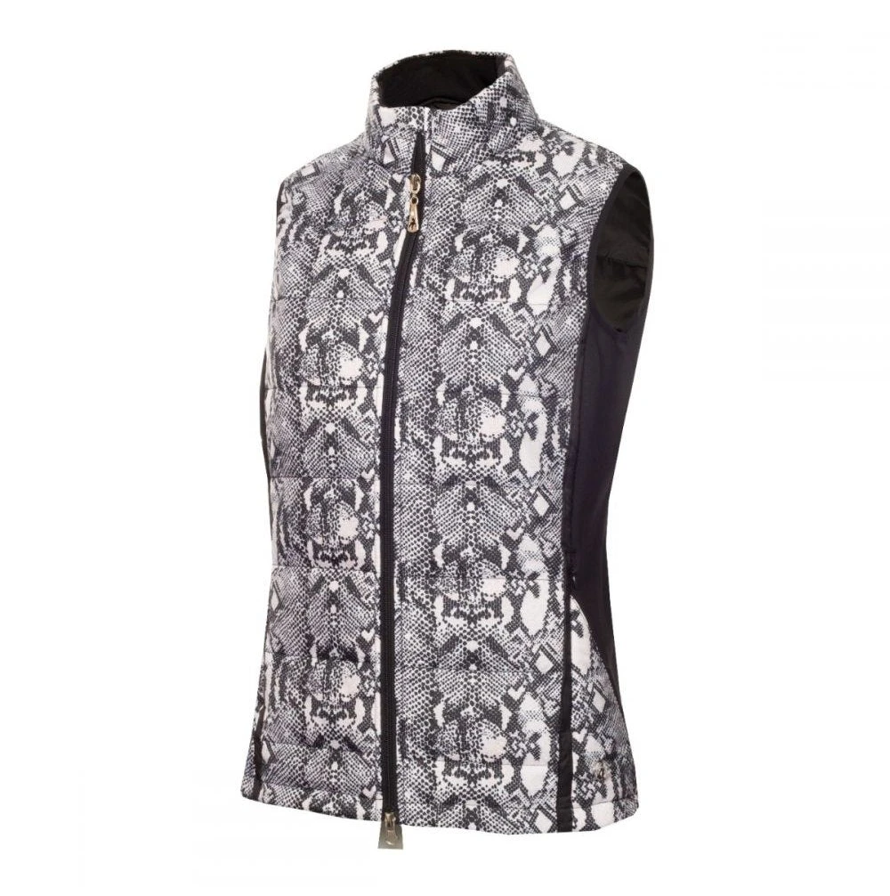 Green Lamb Ladies Giselle Printed Quilted Golf Gilet AG21899 1 Green Lamb Ladies Giselle Printed Quilted Golf Gilet AG21899