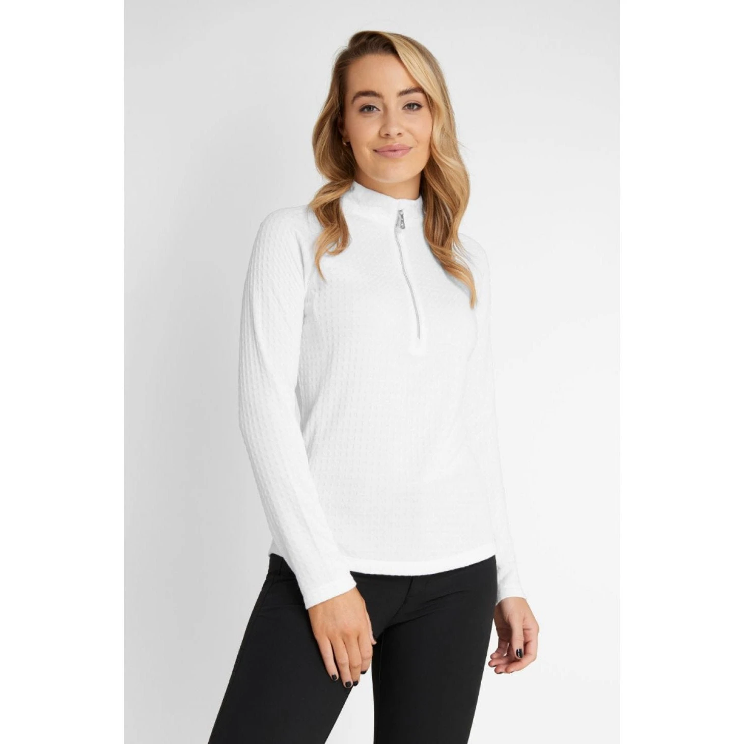 Green Lamb Ladies Gloria Waffle 1/2-Zip Golf Top AG21893 5 Green Lamb Ladies Gloria Waffle 1/2-Zip Golf Top AG21893 - Image 5