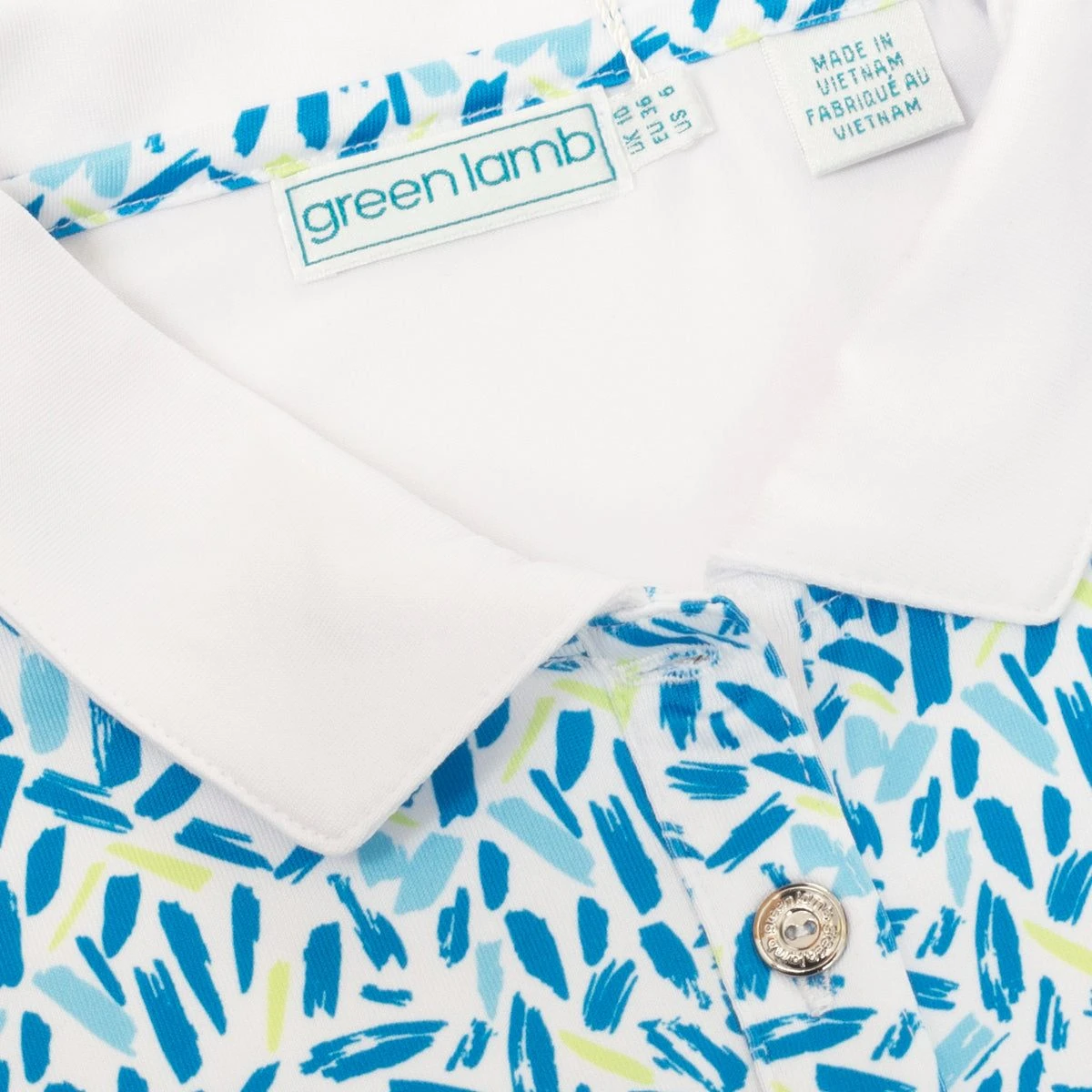 Green Lamb Ladies Kay SL Printed Polo Golf Shirt SG22922 3 Green Lamb Ladies Kay SL Printed Polo Golf Shirt SG22922 - Image 3