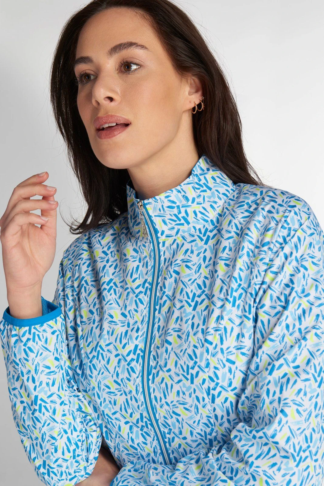 Green Lamb Ladies Keela Printed Golf Windbreaker SG22931 4 Green Lamb Ladies Keela Printed Golf Windbreaker SG22931 - Image 4