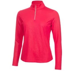 Green Lamb Ladies Kennedy Snakeskin 1/4 Zip Golf Top AG22942