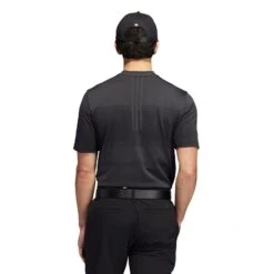 Adidas Statement Seamless Primeknit Golf Polo Shirt H61758 10 Adidas Statement Seamless Primeknit Golf Polo Shirt H61758 -FootJ Golf Shop H61758 5 APPAREL OnModel BackView white