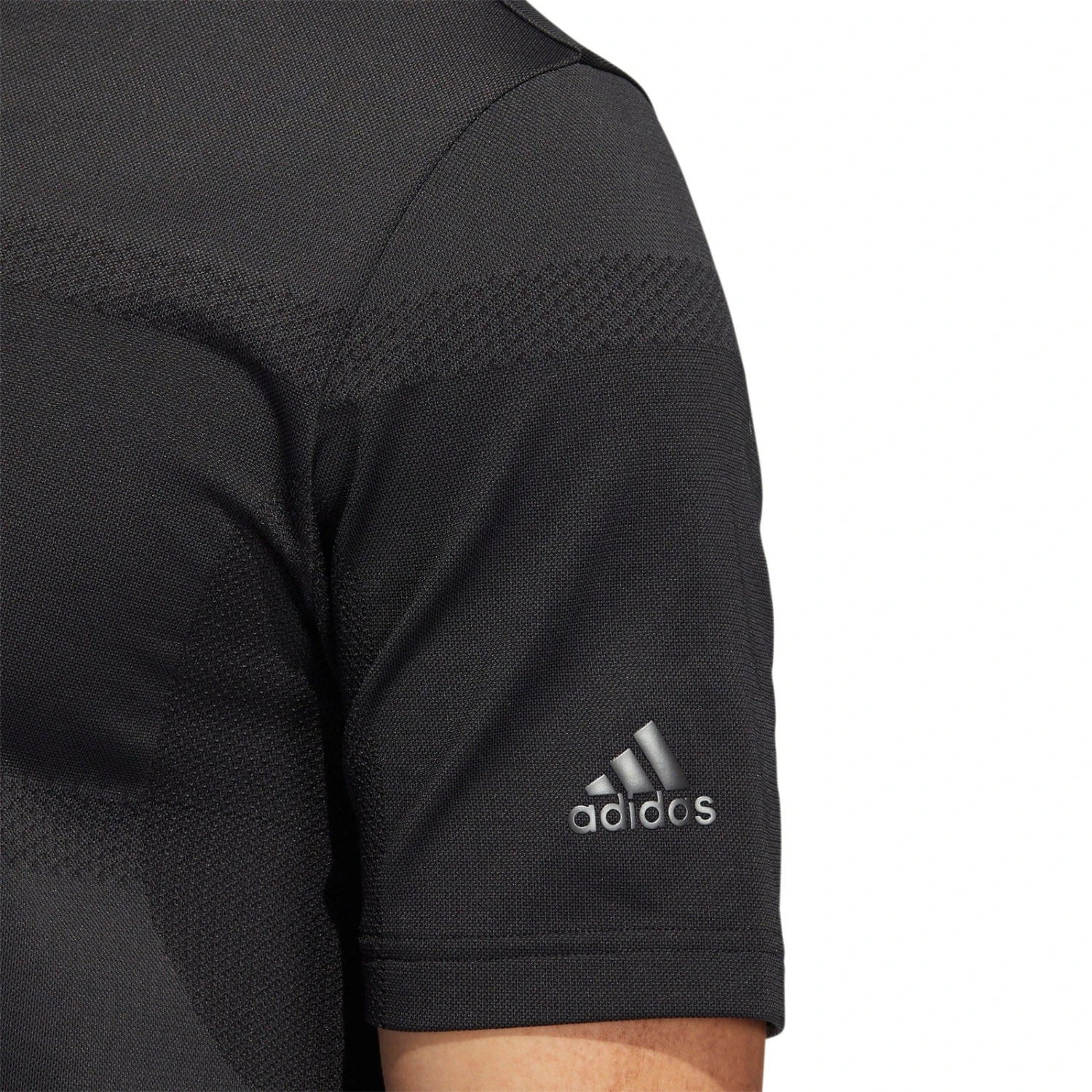 Adidas Statement Seamless Primeknit Golf Polo Shirt H61758 2 Adidas Statement Seamless Primeknit Golf Polo Shirt H61758 - Image 2
