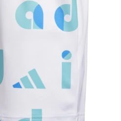 Adidas Junior Graphic Print Golf Polo Shirt HC0250 -FootJ Golf Shop HC0250 5 APPAREL Photography DetailView2 white