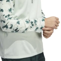 Adidas Splatter Print 1/4-Zip Golf Mid Layer HN7174 -FootJ Golf Shop HN7174 8 APPAREL OnModel DetailView2 white