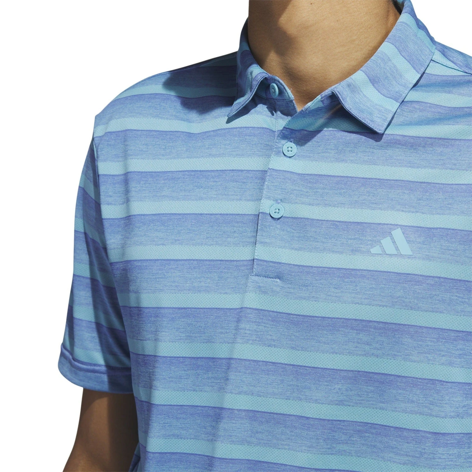 Adidas 2-Colour Stripe Golf Polo Shirt HR8009 4 Adidas 2-Colour Stripe Golf Polo Shirt HR8009 - Image 4
