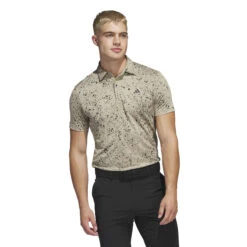 Adidas Jacquard Golf Polo Shirt HS1118 -FootJ Golf Shop HS1118 3 APPAREL OnModel StandardView white