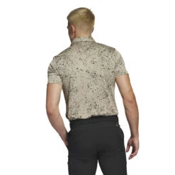 Adidas Jacquard Golf Polo Shirt HS1118 -FootJ Golf Shop HS1118 5 APPAREL OnModel BackView white