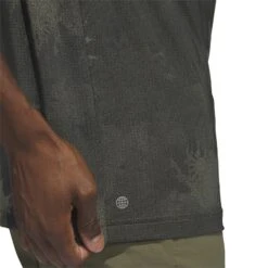 Adidas Flower Mesh Print Golf Polo Shirt HS1129 -FootJ Golf Shop HS1129 8 APPAREL OnModel DetailView2 white