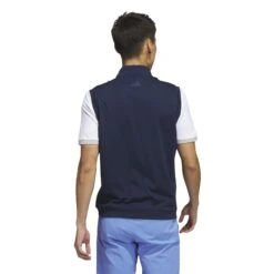 Adidas Elevated 1/4 Zip Golf Vest IB4541 7 Adidas Elevated 1/4 Zip Golf Vest IB4541 -FootJ Golf Shop IB4541 5 APPAREL OnModel BackView white