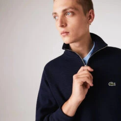 Lacoste Classic 1/2 Zip Golf Mid Layer SH1927 -FootJ Golf Shop Lacoste Classic 1 2 Zip Golf Mid Layer SH1927 3