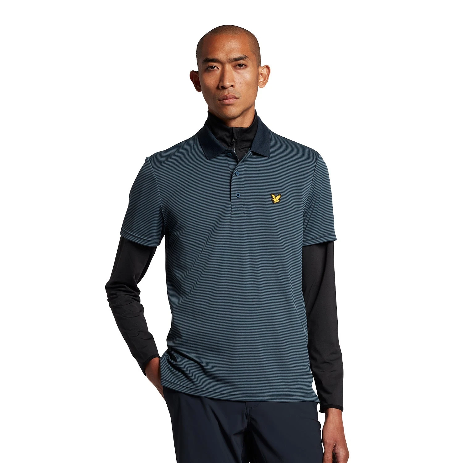 Lyle & Scott Microstripe Golf Polo Shirt SP1464GC 1 Lyle & Scott Microstripe Golf Polo Shirt SP1464GC