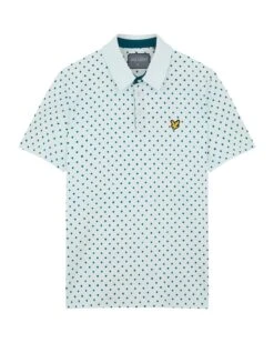Lyle & Scott Lyle Polka Dot Golf Polo Shirt SP1665G -FootJ Golf Shop Lyle Scott Polka Dot Golf Polo Shirt SP 0