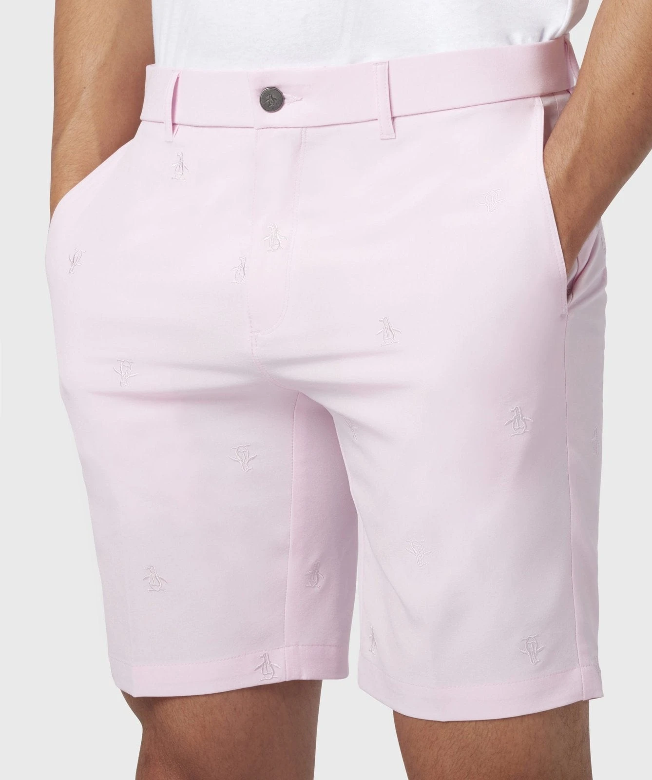 Original Penguin All-Over Embroidered Golf Shorts OGBSB083 3 Original Penguin All-Over Embroidered Golf Shorts OGBSB083 - Image 3