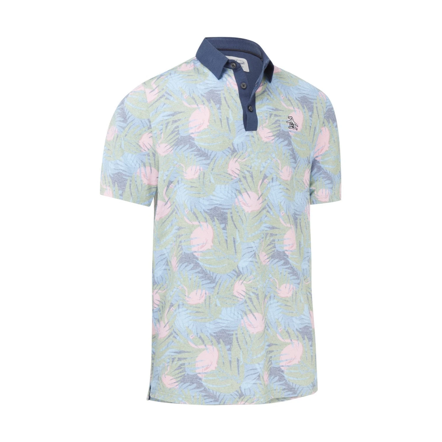 Original Penguin Flamingo Print Golf Polo Shirt OGKSC032 1 Original Penguin Flamingo Print Golf Polo Shirt OGKSC032