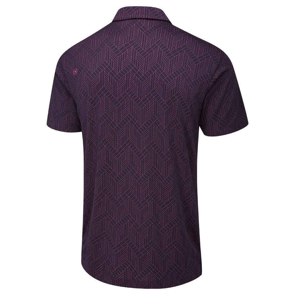 Ping Cubic Jacquard Golf Polo Shirt P03522 2 Ping Cubic Jacquard Golf Polo Shirt P03522 - Image 2