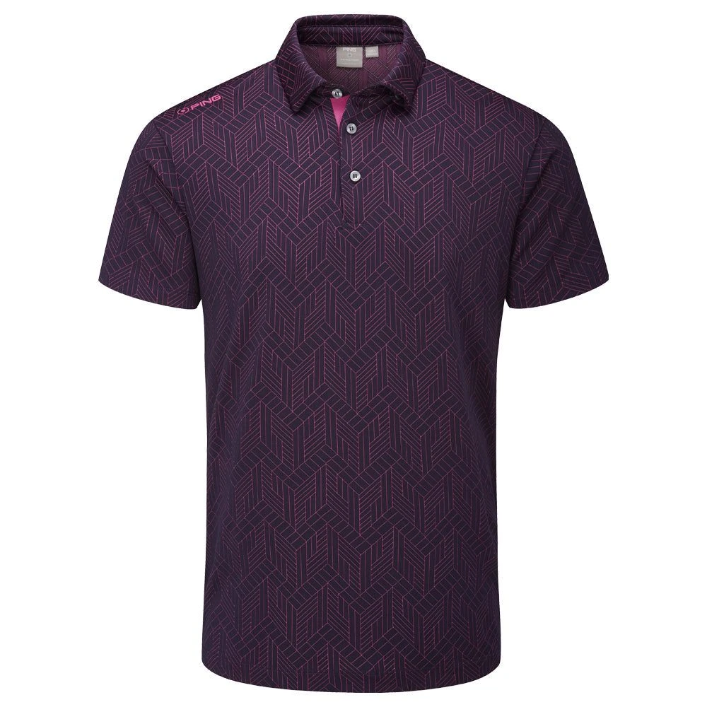 Ping Cubic Jacquard Golf Polo Shirt P03522 1 Ping Cubic Jacquard Golf Polo Shirt P03522