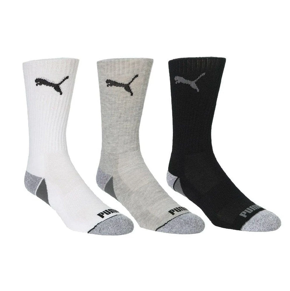 Puma Pounce Crew 3-Pack Golf Socks 928971 1 Puma Pounce Crew 3-Pack Golf Socks 928971