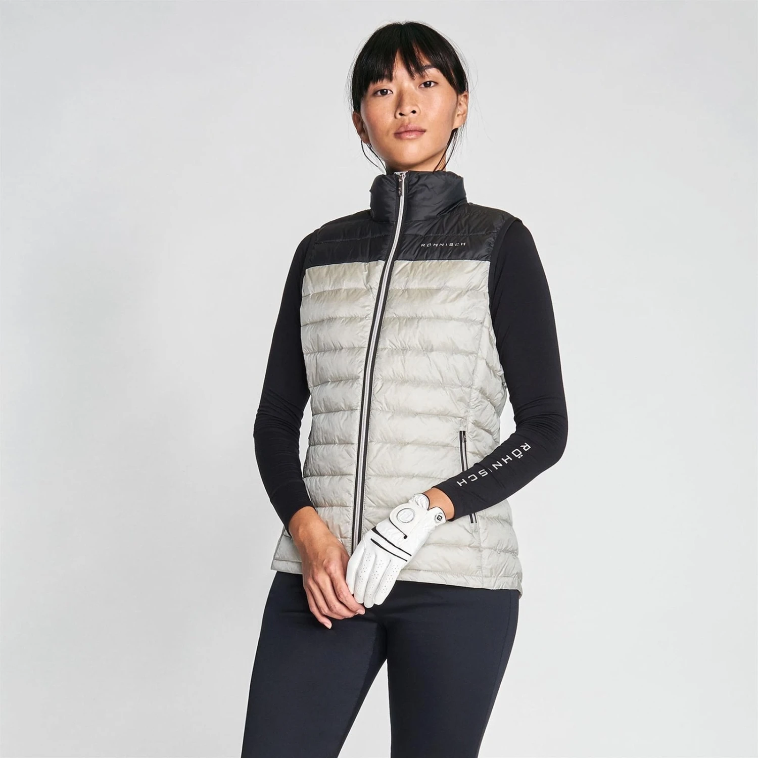 Rohnisch Ladies Shine Light Down Golf Vest 110400 Ash 2 Rohnisch Ladies Shine Light Down Golf Vest 110400 Ash - Image 2