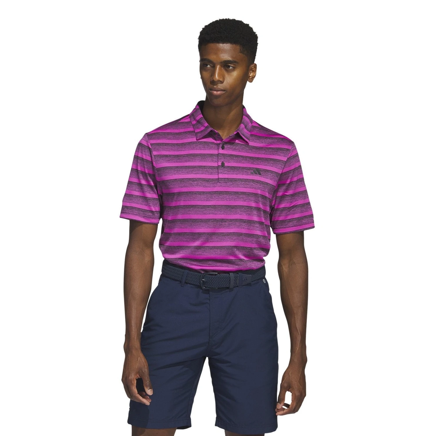 Adidas 2-Colour Stripe Golf Polo Shirt HR8010 2 Adidas 2-Colour Stripe Golf Polo Shirt HR8010 - Image 2