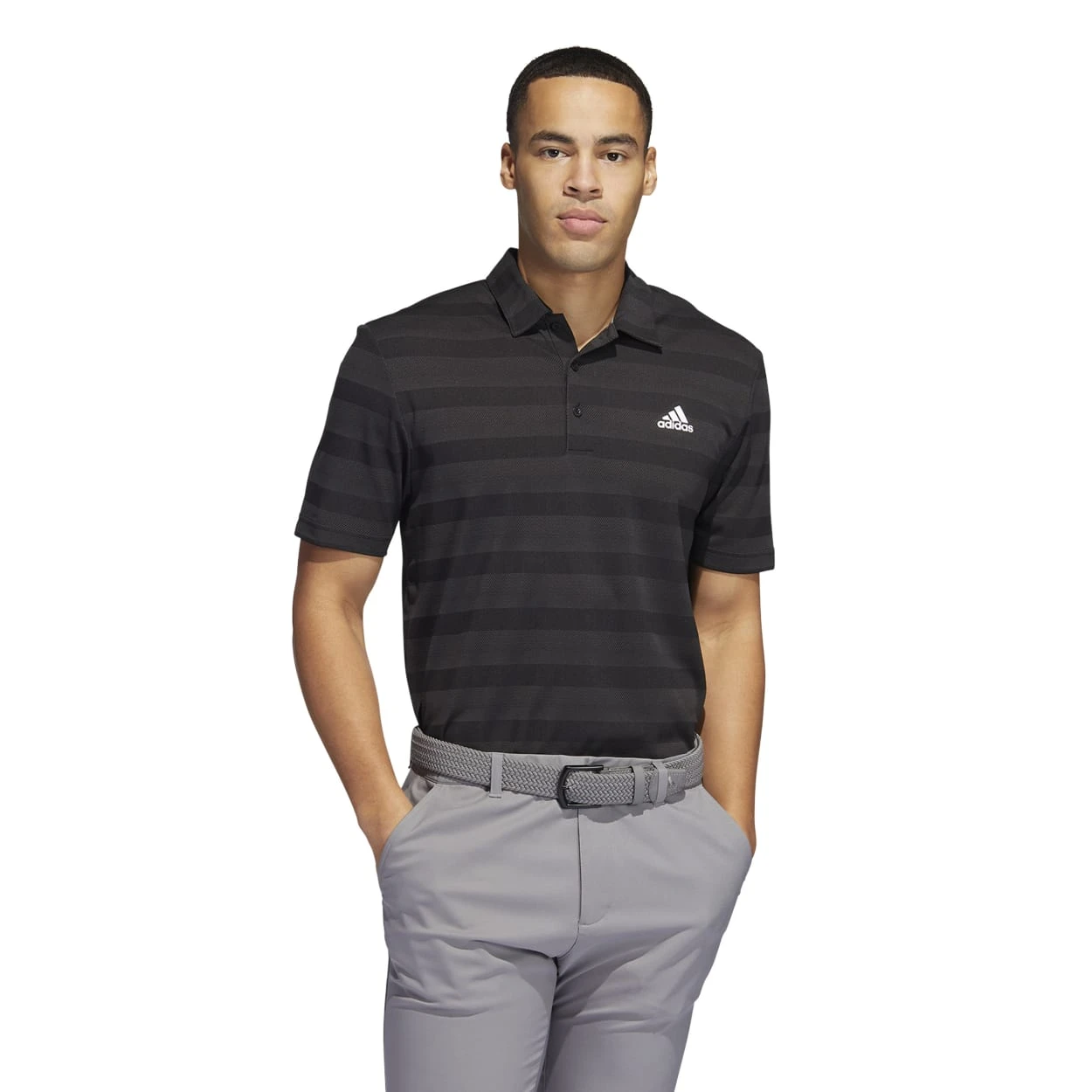 Adidas 2-Colour Stripe Golf Polo Shirt HI5180 4 Adidas 2-Colour Stripe Golf Polo Shirt HI5180 - Image 4