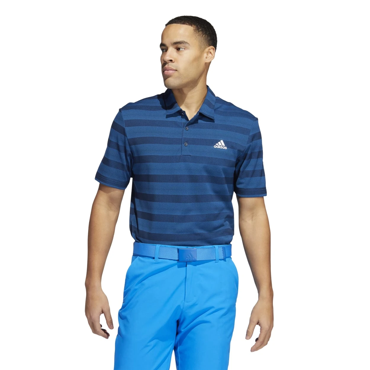 Adidas 2-Colour Stripe Golf Polo Shirt HI5179 2 Adidas 2-Colour Stripe Golf Polo Shirt HI5179 - Image 2