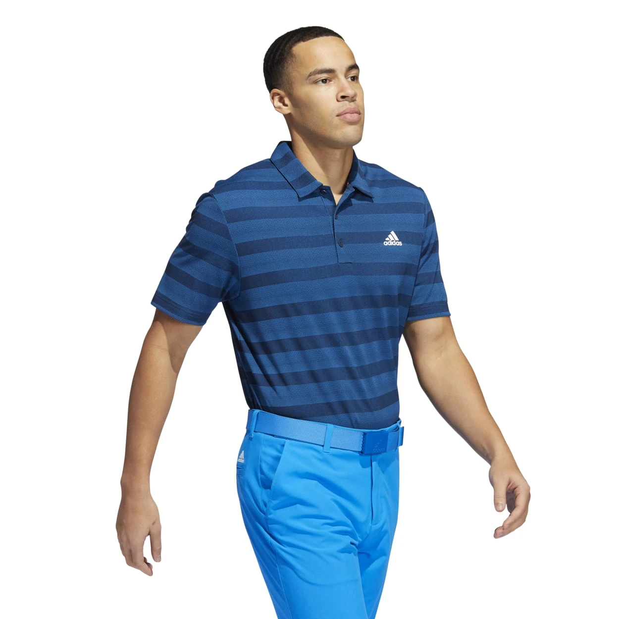 Adidas 2-Colour Stripe Golf Polo Shirt HI5179 4 Adidas 2-Colour Stripe Golf Polo Shirt HI5179 - Image 4